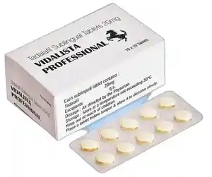 Tadalafil Professional 20 mg tablets in premium packaging, used for treating erectile dysfunction.